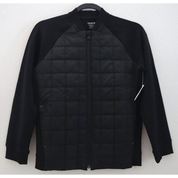 Old Navy Active Boy's Sz L (10-12) Black Dynamic Fleece Quilted Bomber Jacket - Picture 1 of 7